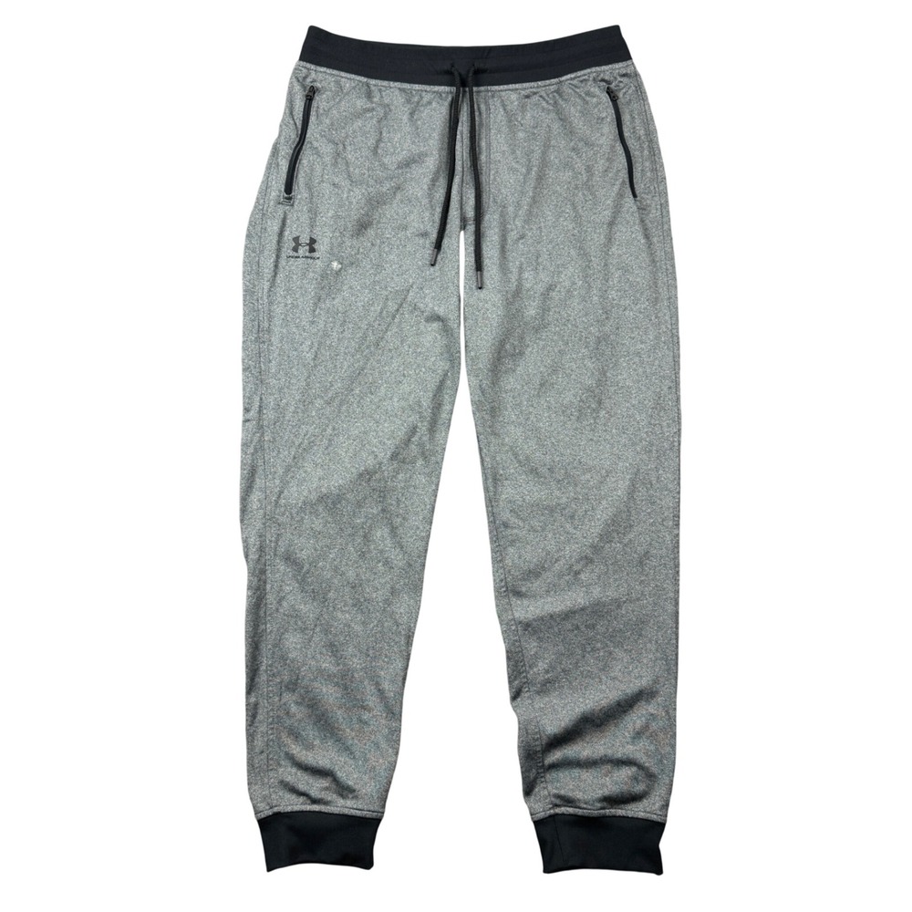 Under Armour Mens XL Loose Fit Jogger Pants Gray Zipper Pockets Athletic Gym